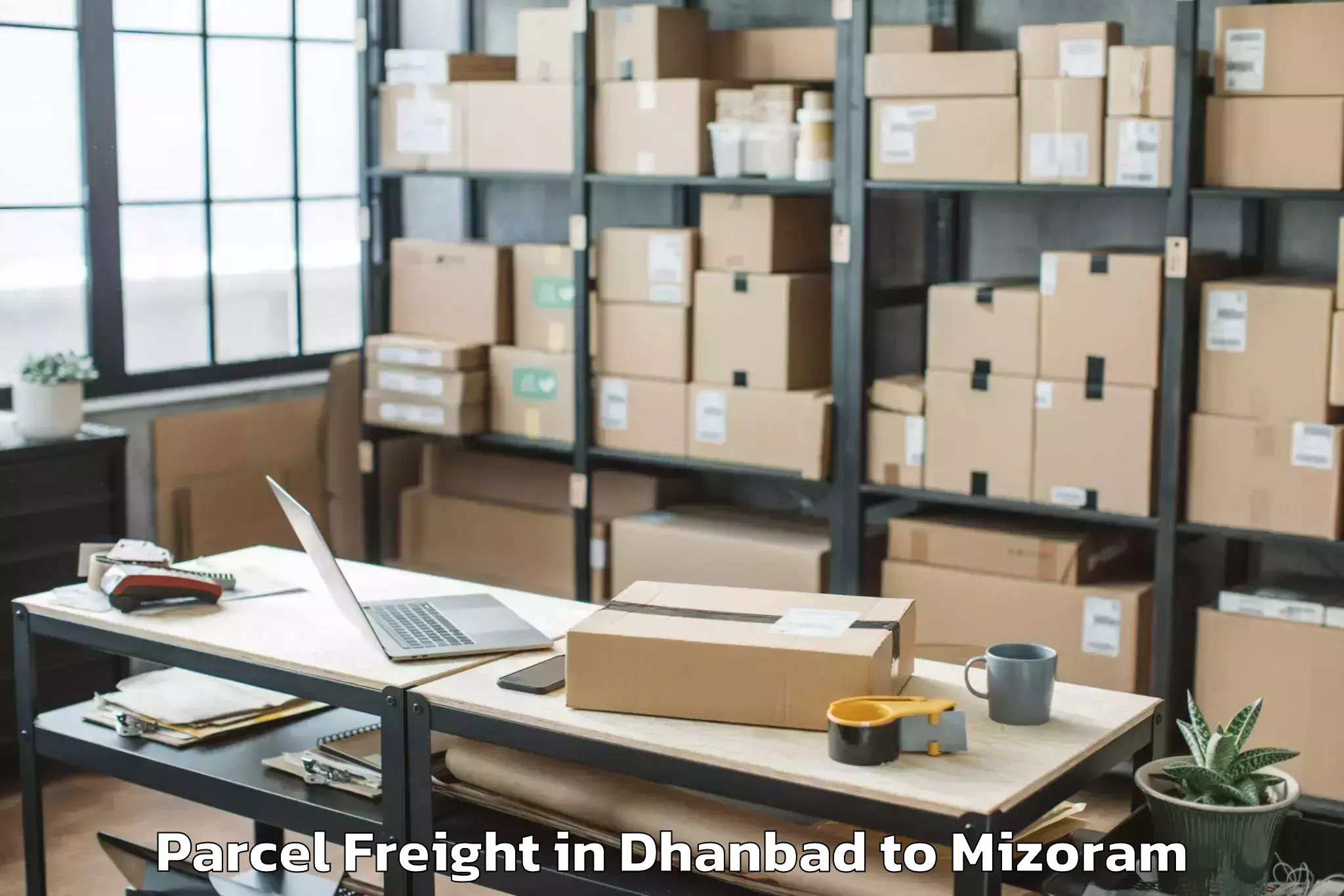 Affordable Dhanbad to Tlangnuam Part Parcel Freight